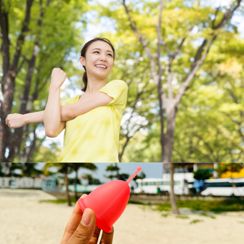 Dùng cốc nguyệt san khi chơi thể thao thoải mái hơn Dùng cốc nguyệt san khi chơi thể thao thoải mái hơn